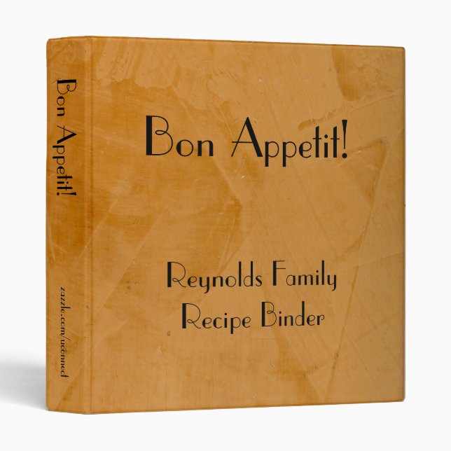 Bon Appetit 2.0 Recipe Binder (Front/Spine)