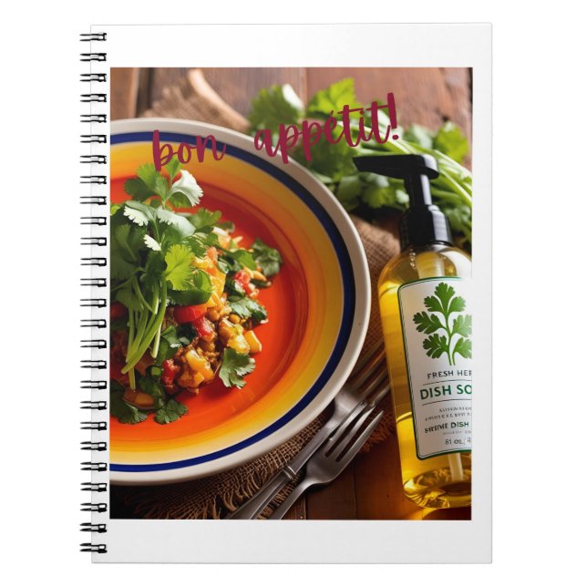 Bon Appétit – Anti-Cilantro Soap Joke  Notebook (Front)