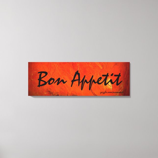 Bon Appetit Art Painting Canvas Print (Front)