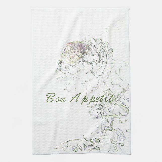 Bon Appetit Artichoke Kitchen Towel (Vertical)
