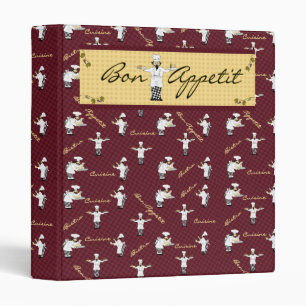 Bon Appetit Avery Binder (Maroon)
