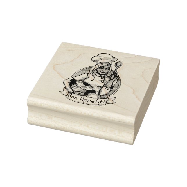 Bon Appetit Baker Rubber Stamp (Stamp)