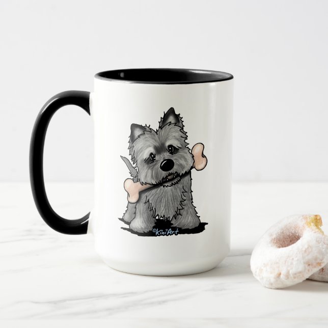 Bon Appetit Cairn Terrier mug (With Donut)