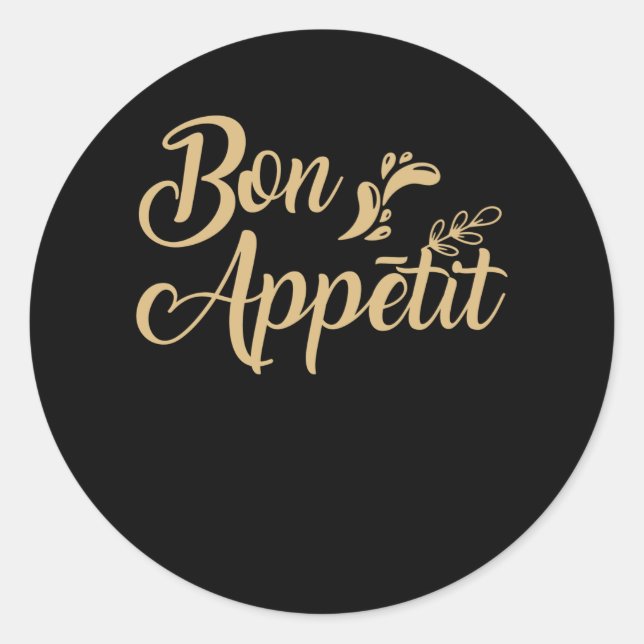 Bon Appetit Classic Round Sticker (Front)