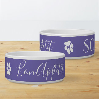 Bon appetit elegant Custom name Cute paws Violet