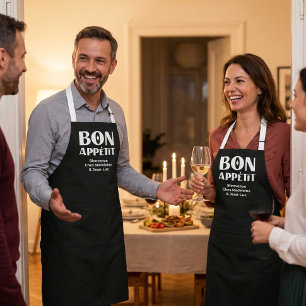 Bon Appétit et Bienvenue Chez Nous French Language Apron