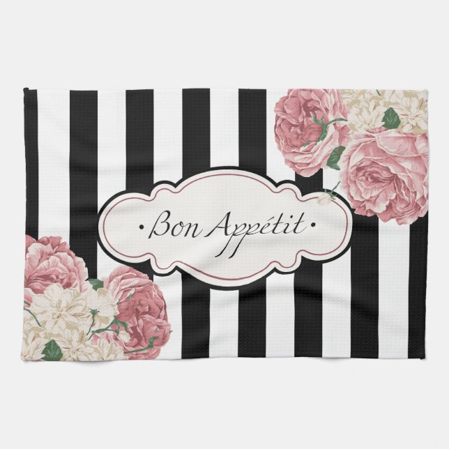 Bon Appetit, French Country Kitchen Towel (Horizontal)