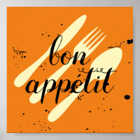 bon appetit  kitchen quote word art modern style