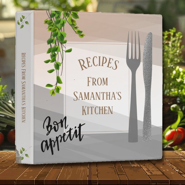 Bon Appetit Modern  Recipe Cookbook  3 Ring Binde Binder (Creator Uploaded)