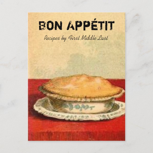 Bon Appetit Pie Recipe Card (Front)