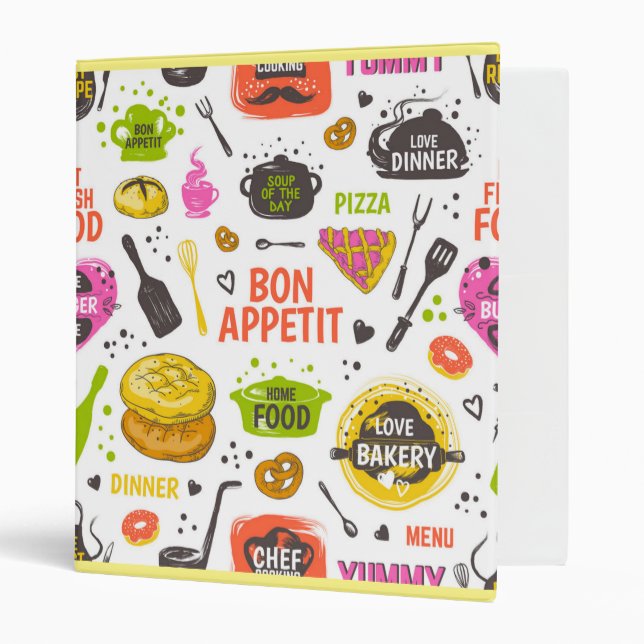 "bon appetit" recipe binder (Front/Inside)