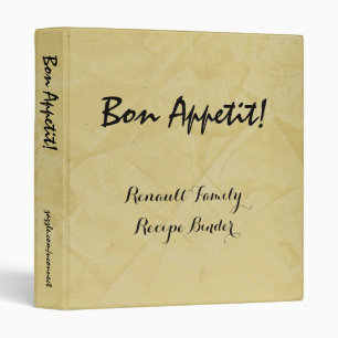 Bon Appetit Recipe Binder