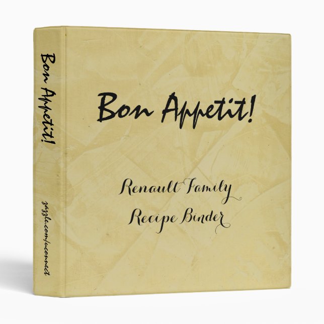 Bon Appetit Recipe Binder (Front/Spine)