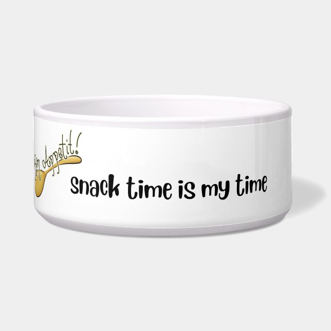 Bon Appetit - snack dog and cat ceramic bowl (Front)