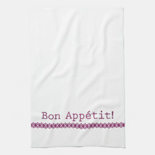 Bon Appétit Tea Towel Purple Lace