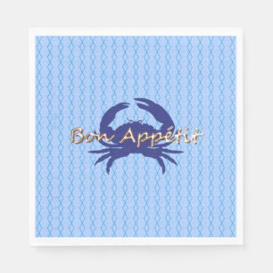Bon-Appetite--BLUE_Crab-diamond--Celebrate Napkin