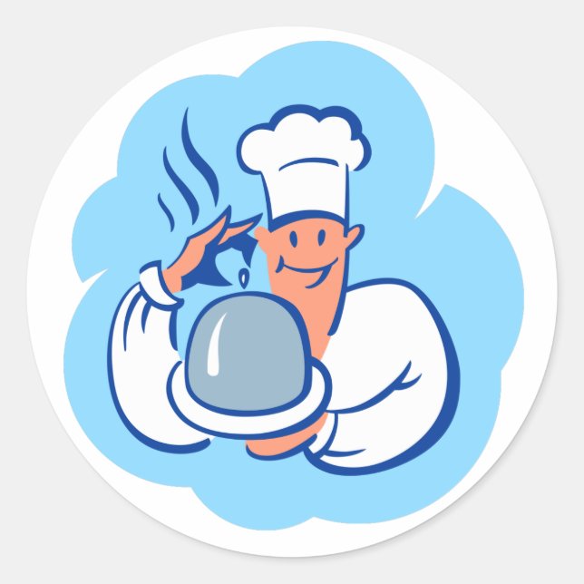 Bon appetite! classic round sticker (Front)