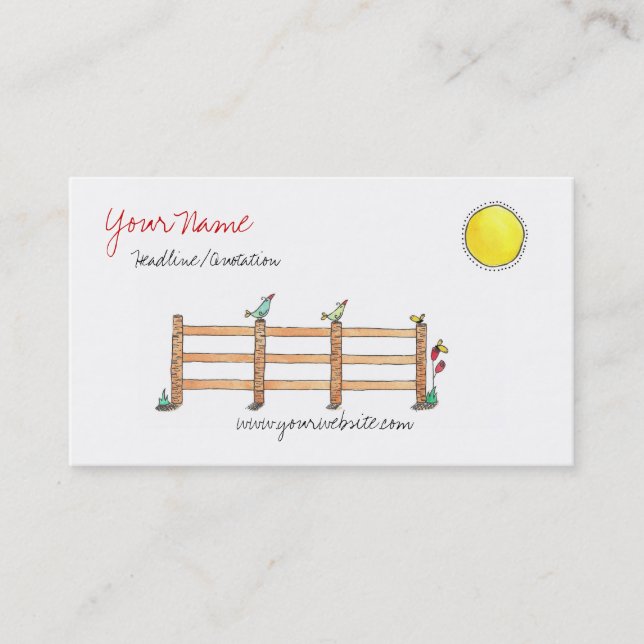 Bon Carte de visite du soleil du matin (Devant)
