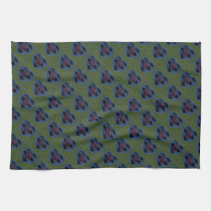 Bon Courage My Heart art design  Kitchen Towel