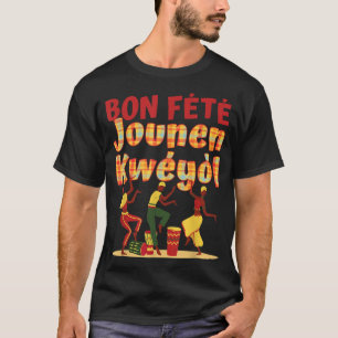 Bon Fete Jounen Kweyol - Happy Creole Day Madras P T-Shirt