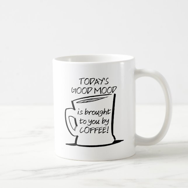 Bon Humeur Café Drôle Mug (Droite)