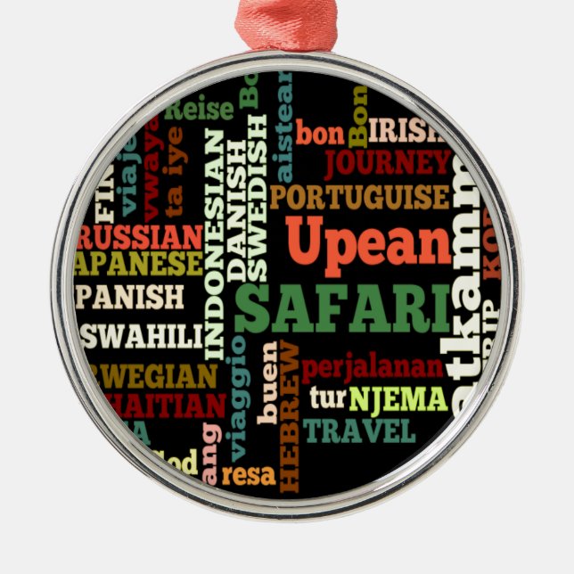 Bon Italian Irish Safari Hapanese Voyage Metal Ornament (Front)