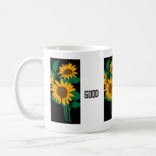 Bon Jour Texte Fleur Jaune Image Classique Mug