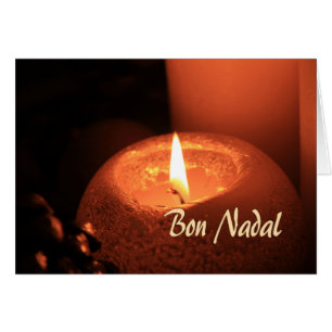 Bon Nadal Burning candles christmas
