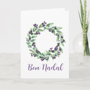 Bon Nadal, Catalan Christmas wreath Holiday Card