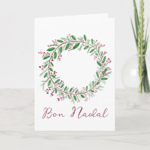 Bon Nadal, Catalan Christmas wreath Holiday Card