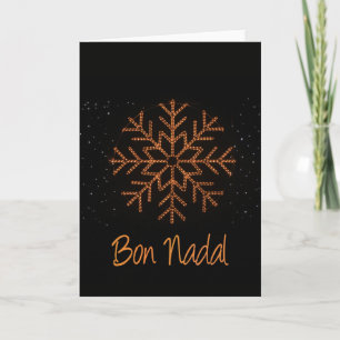 Bon Nadal Crystal Lights Holiday Card