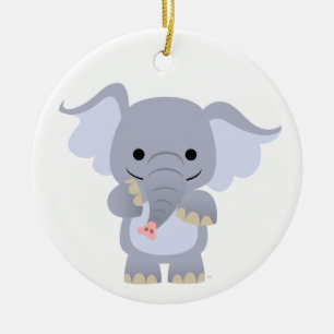 Bon ornement d'éléphant de dessin animé