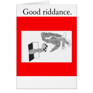 Bon riddance.