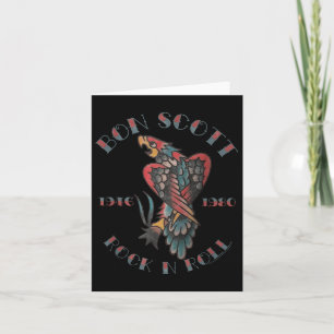 Bon Scott Rock N Roll Tattoo 1946-1980  Card
