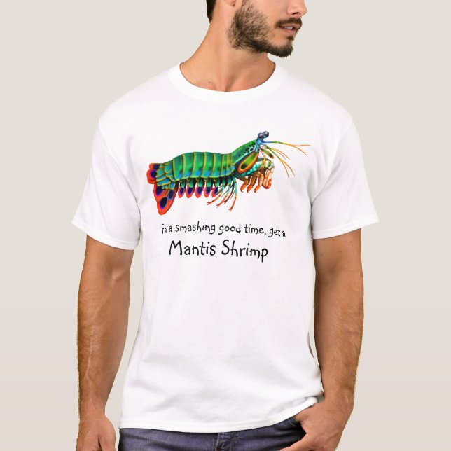 Bon T-shirt sensationnel de crevette de mante de (Devant)