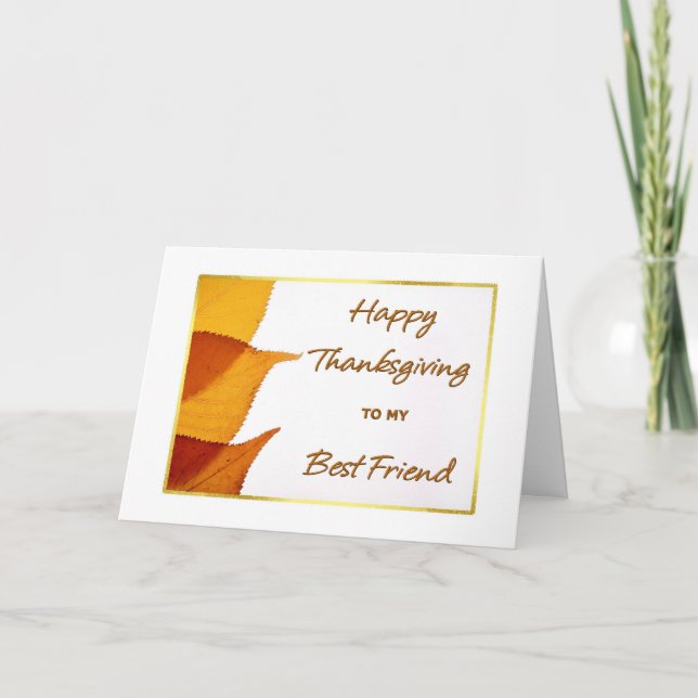 Bon thanksgiving à ma meilleure carte d'ami (Devant)