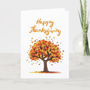 Bon thanksgiving - Automne - Carte de voeux