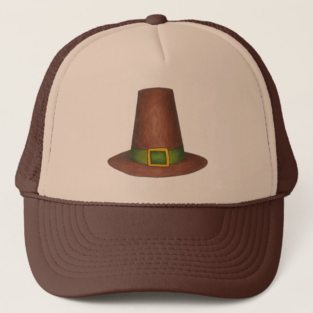 Bon thanksgiving Brown pèlerin puritain Casquette (Devant)