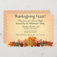 Bon thanksgiving Buffet/Dîner Fête Invitation