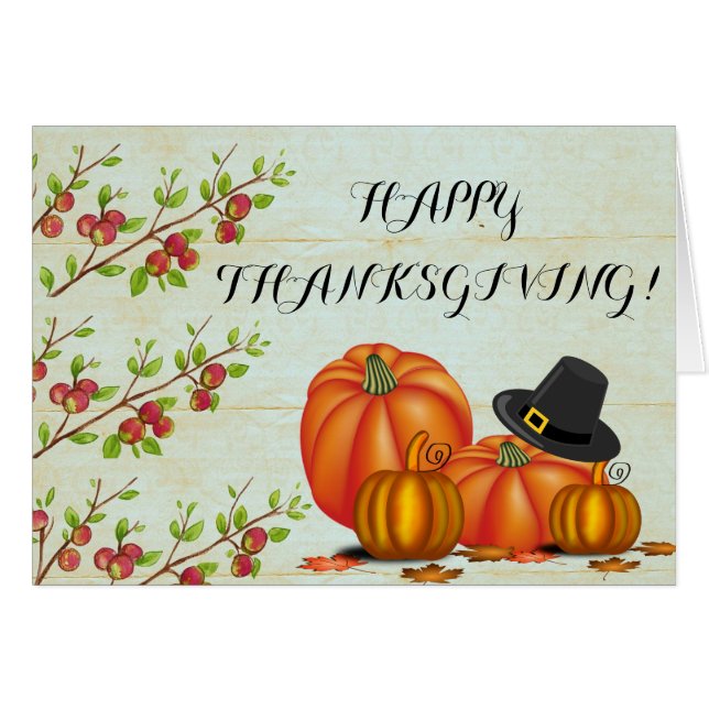 BON THANKSGIVING ! Carte de vœux (Devant horizontal)
