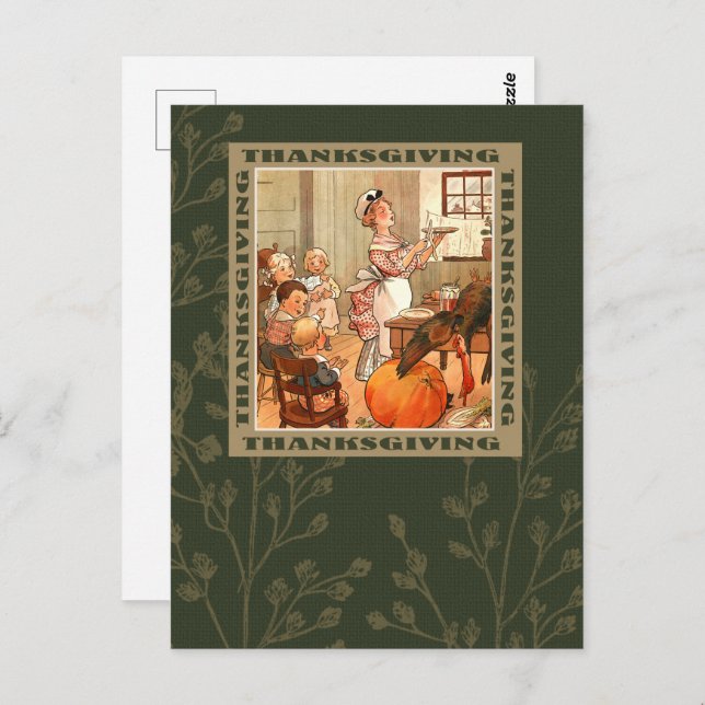 Bon thanksgiving. Carte postale Art vintage (Devant / Derrière)