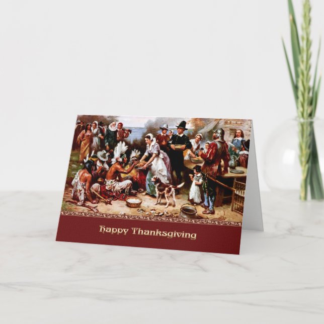 Bon thanksgiving. Cartes de voeux (Devant)