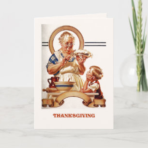 Bon thanksgiving. Cartes de voeux d'art vintage