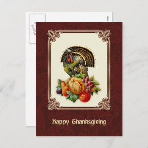 Bon thanksgiving. Cartes postales de conception vi