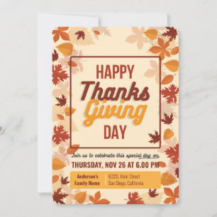 Bon thanksgiving Day Invitation Card