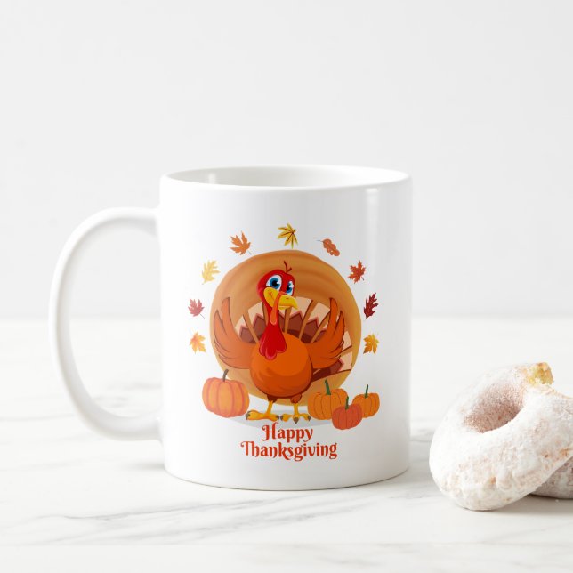 Bon thanksgiving de café Mug (Avec donut)