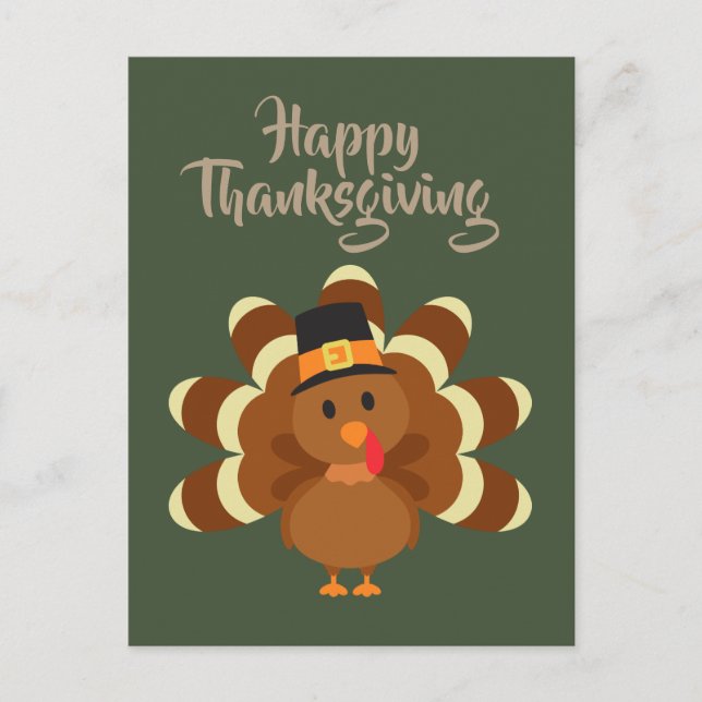 Bon thanksgiving dinde ajouter carte postale de vo (Devant)
