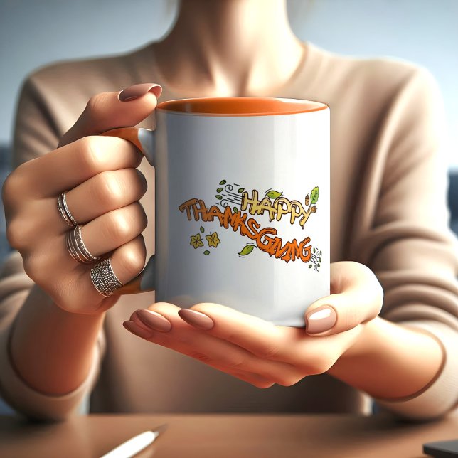 Bon thanksgiving jour et bonjour automne MUG (Créateur téléchargé)