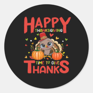 bon thanksgiving le temps de remercier Sticker
