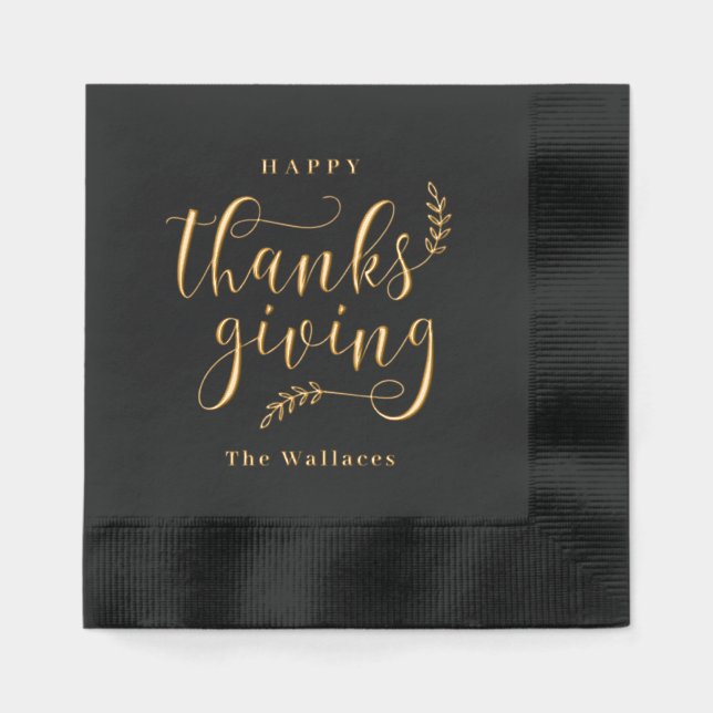 Bon thanksgiving Pain Serviettes Emballées (Recto)
